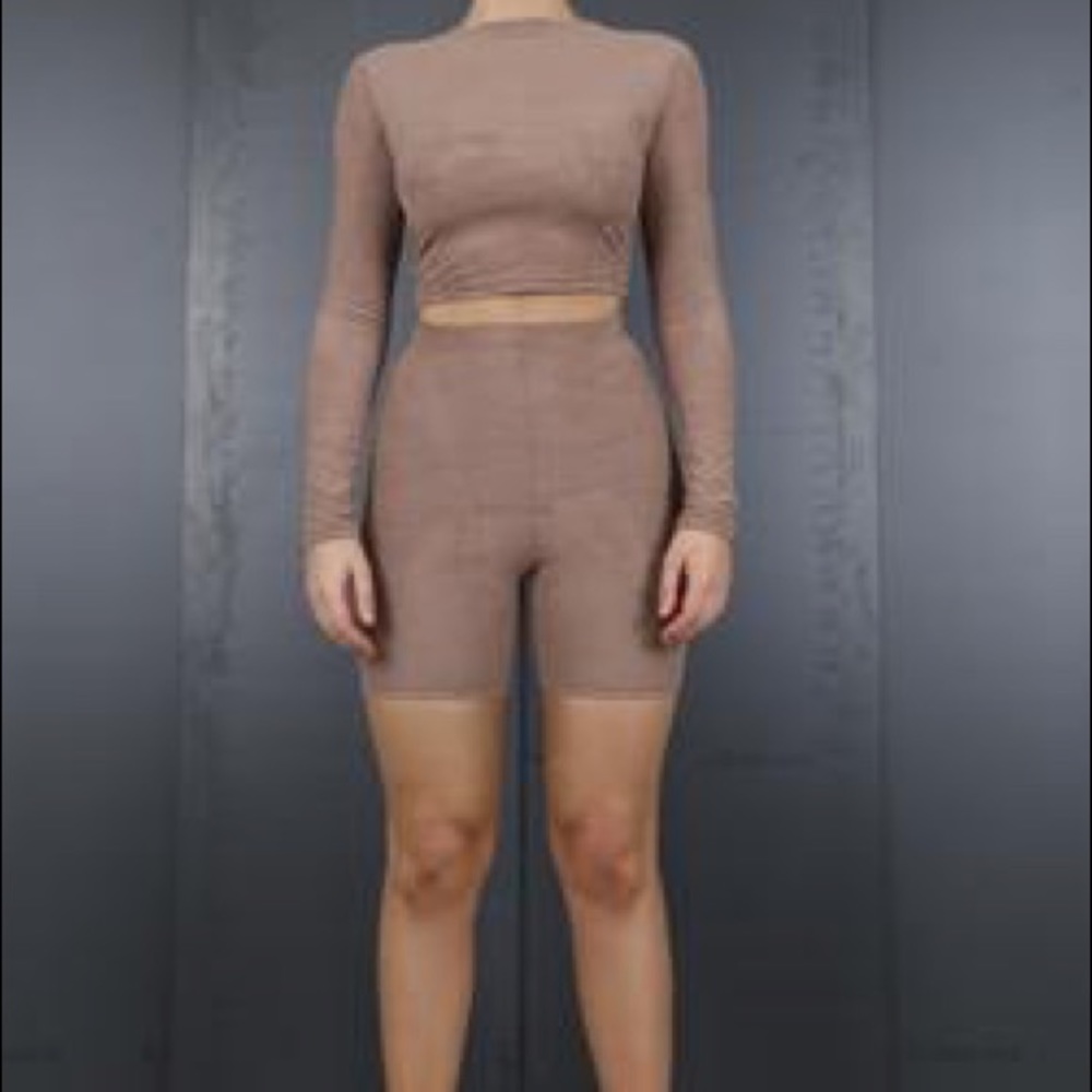 Suede two piece biker set